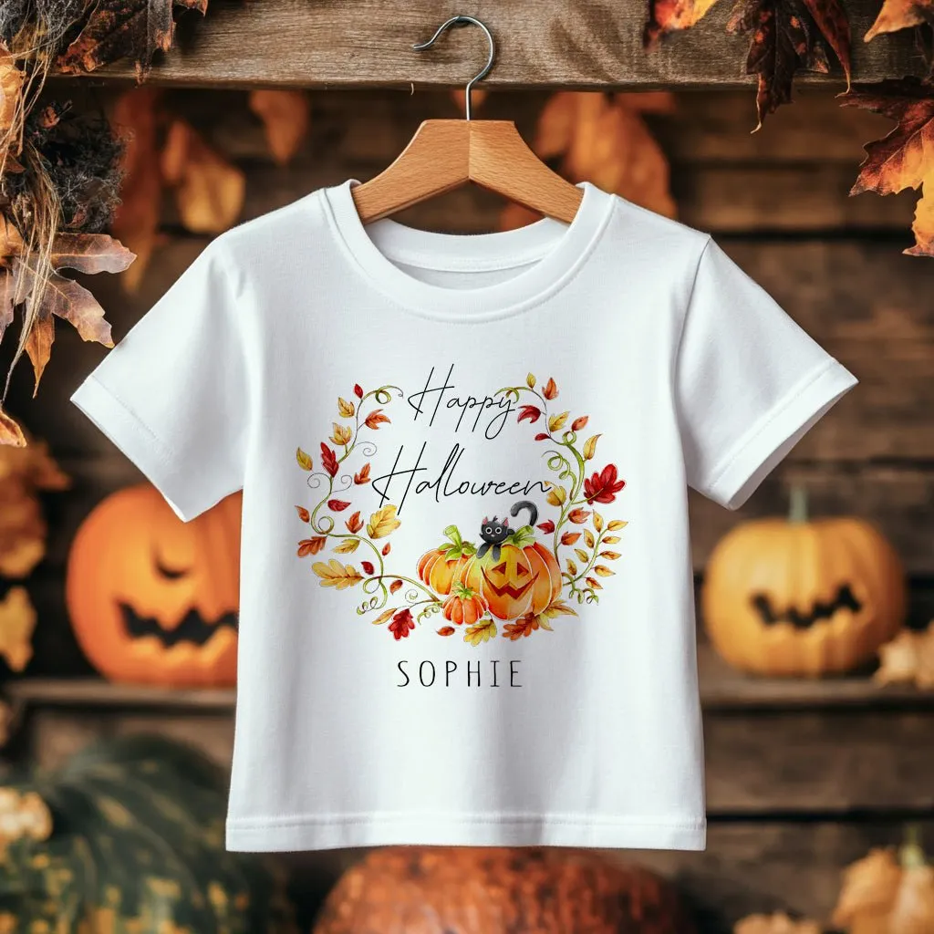 Happy Halloween Personalised Toddler & Kids T Shirt