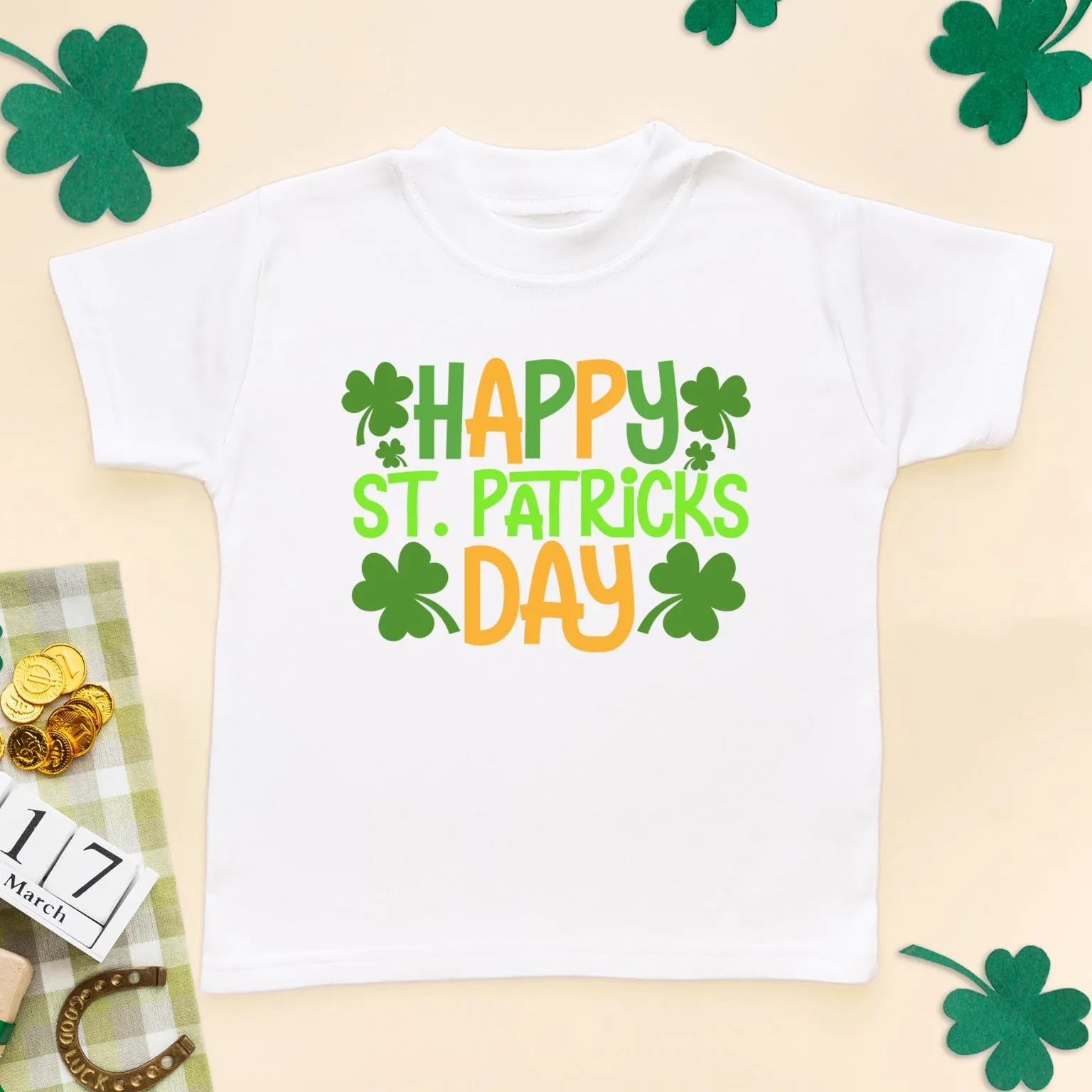 Happy St Patrick's Day Cute Toddler & Kids T Shirt
