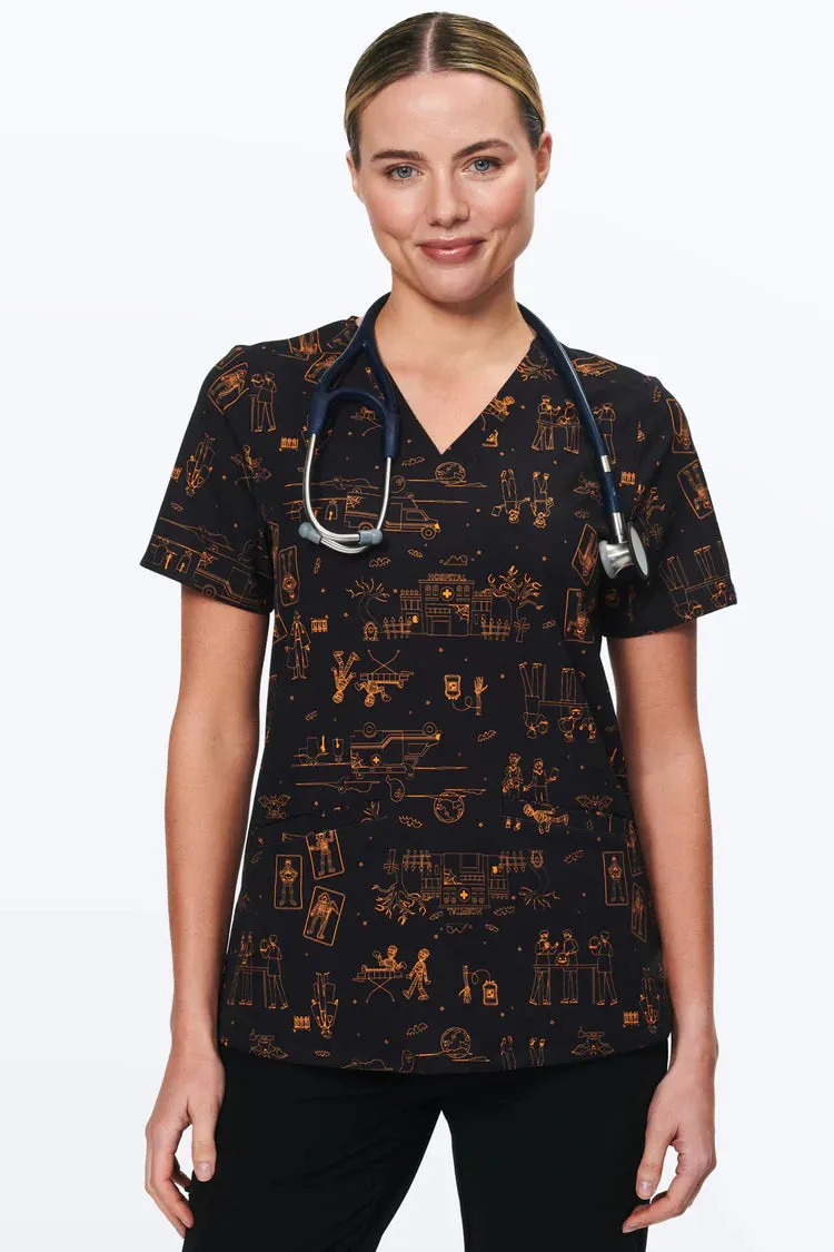 Haunted Hospital - Women's Scrub Top