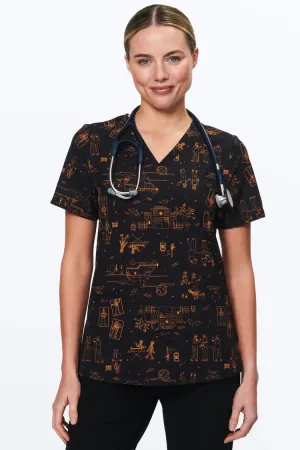 Haunted Hospital - Women's Scrub Top