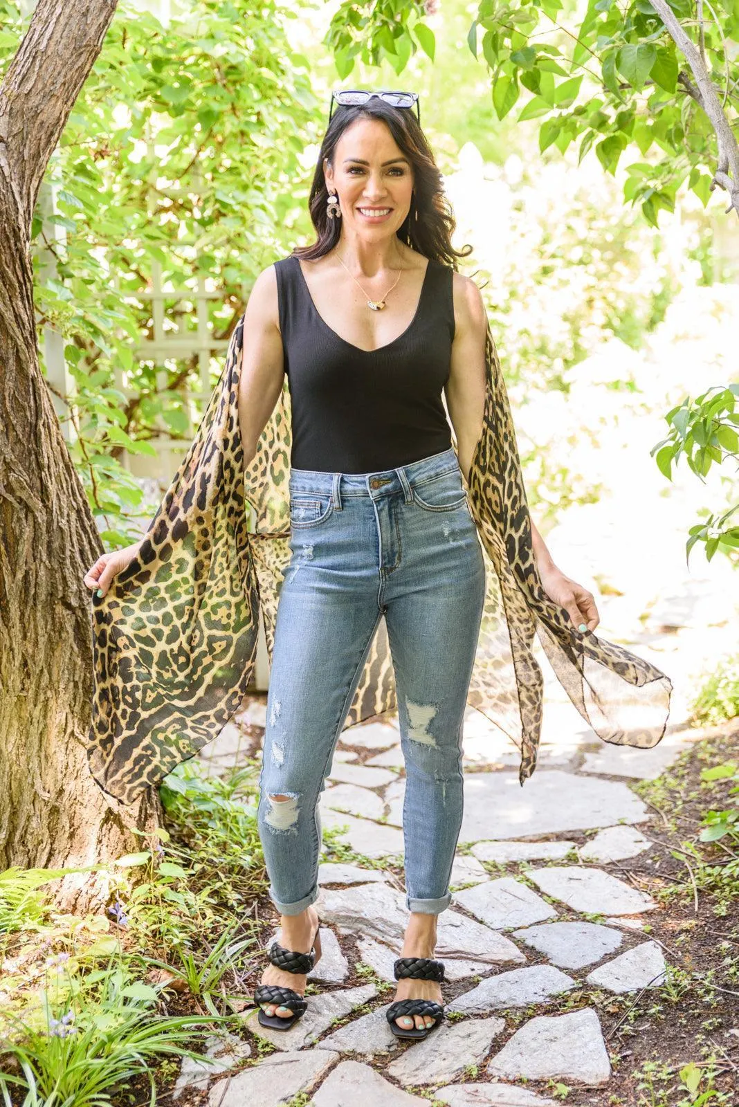 Hazel Blues® | Live to Love Deep V Bodysuit