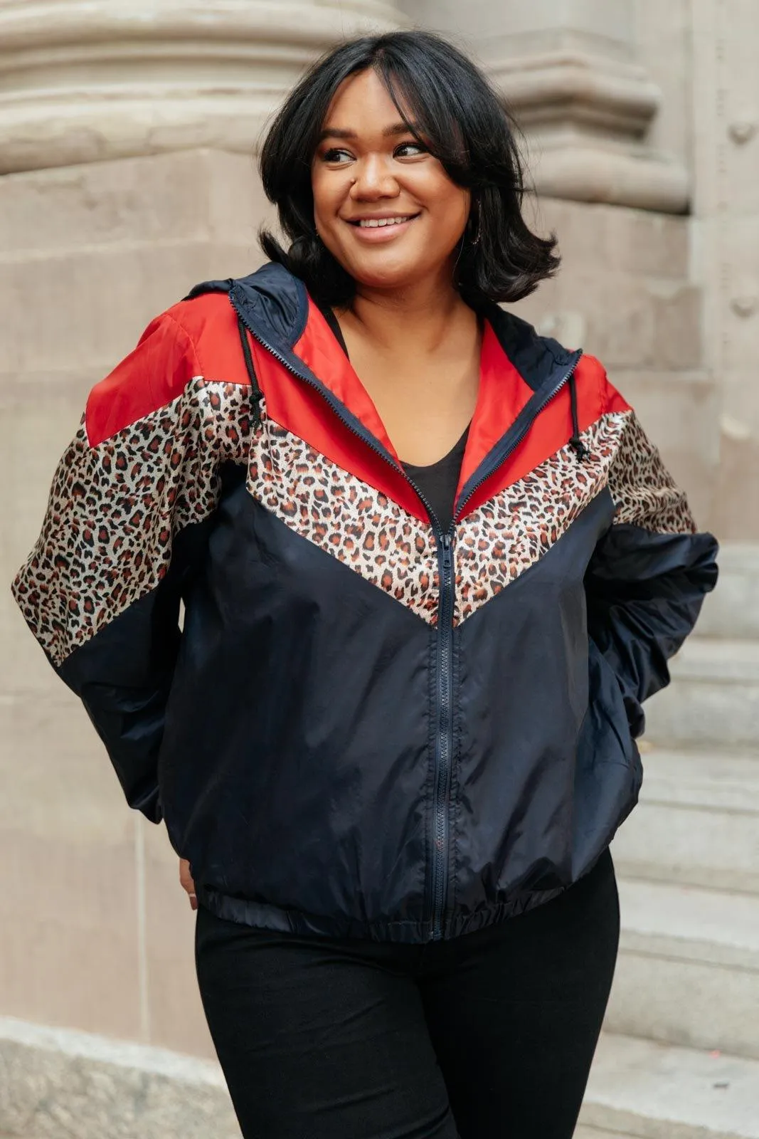Hazel Blues® | Make Your Move Windbreaker in Navy