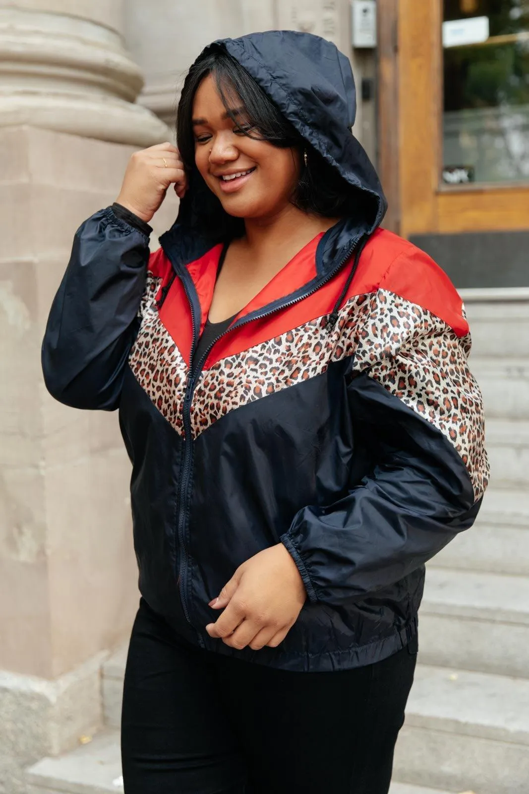 Hazel Blues® | Make Your Move Windbreaker in Navy