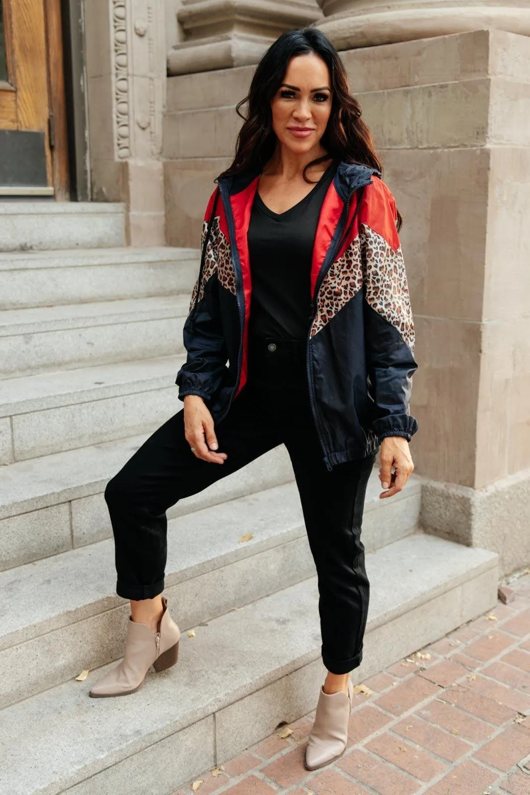 Hazel Blues® | Make Your Move Windbreaker in Navy