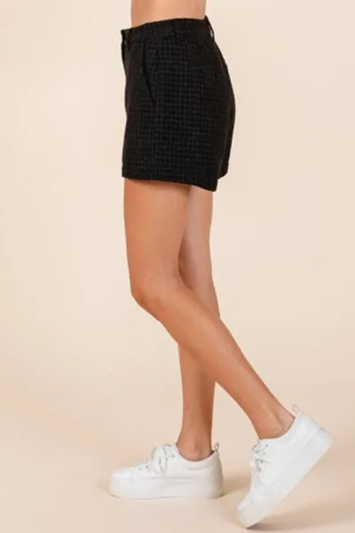 Hazel Blues® |  Mittoshop Tweed Classic Shorts with Side Pockets