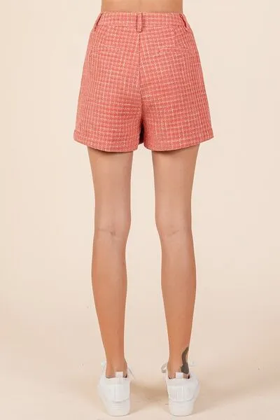 Hazel Blues® |  Mittoshop Tweed Classic Shorts with Side Pockets