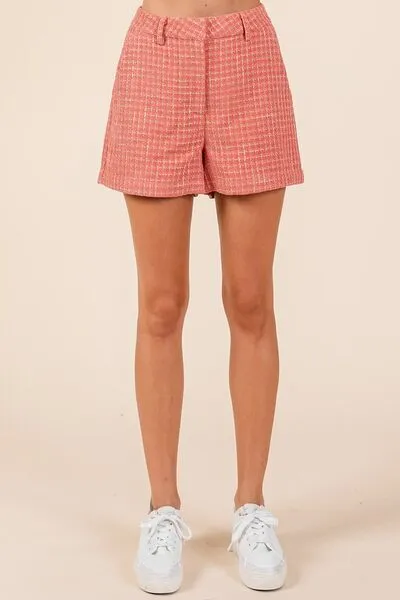 Hazel Blues® |  Mittoshop Tweed Classic Shorts with Side Pockets