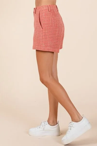 Hazel Blues® |  Mittoshop Tweed Classic Shorts with Side Pockets