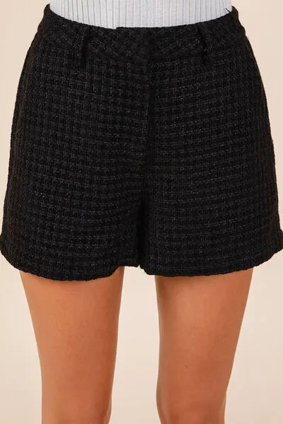 Hazel Blues® |  Mittoshop Tweed Classic Shorts with Side Pockets