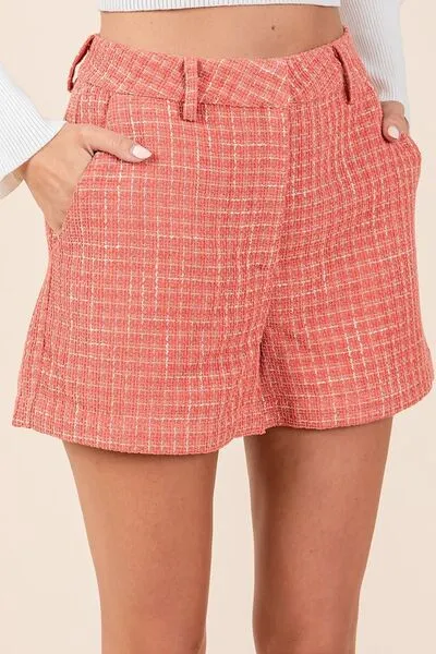 Hazel Blues® |  Mittoshop Tweed Classic Shorts with Side Pockets