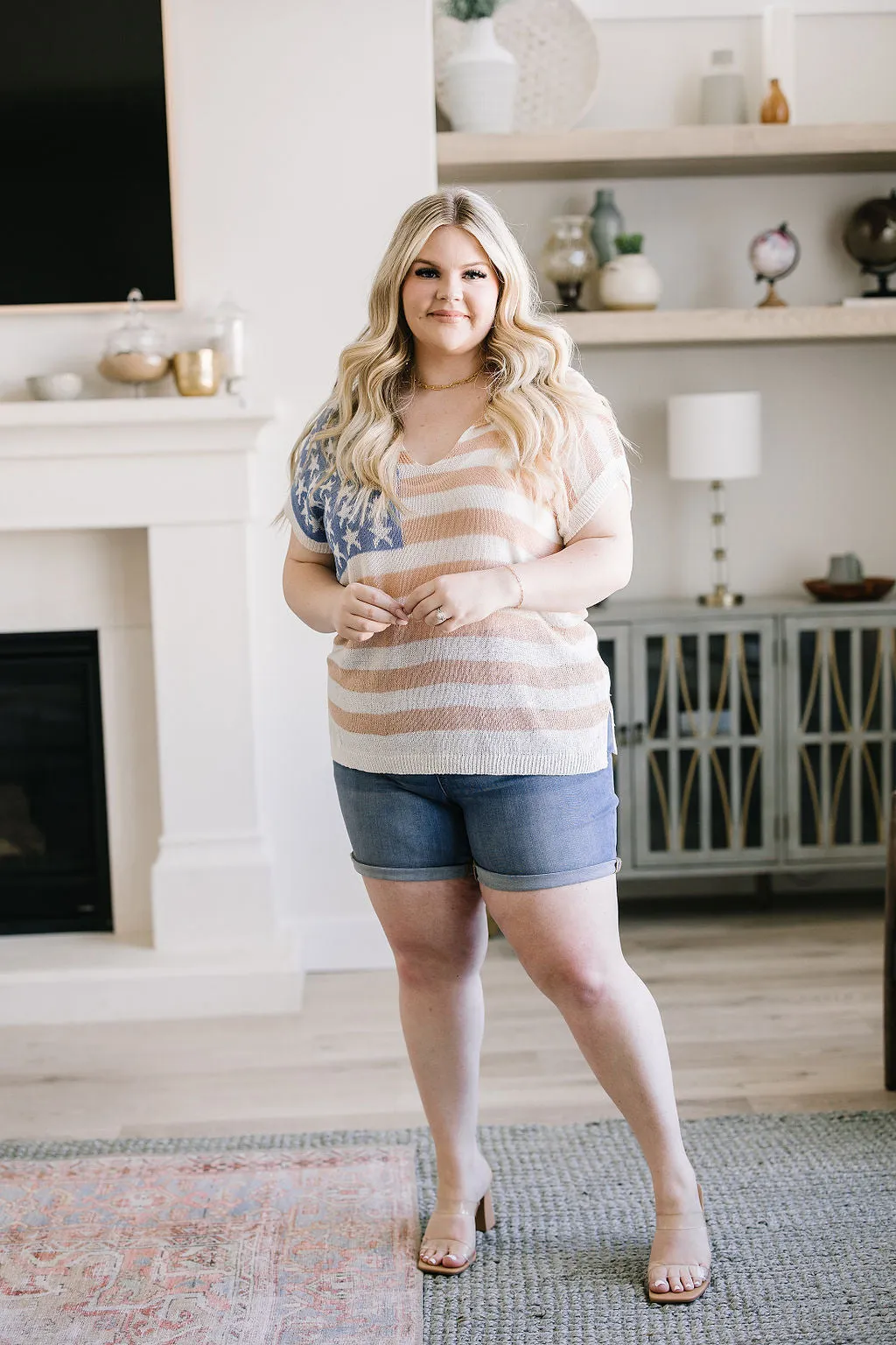Hazel Blues® |  Old Glory Sleeveless Sweater
