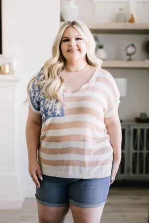 Hazel Blues® |  Old Glory Sleeveless Sweater