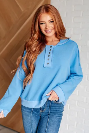 Hazel Blues® |  Throwback Heartthrob Hoodie in Sky