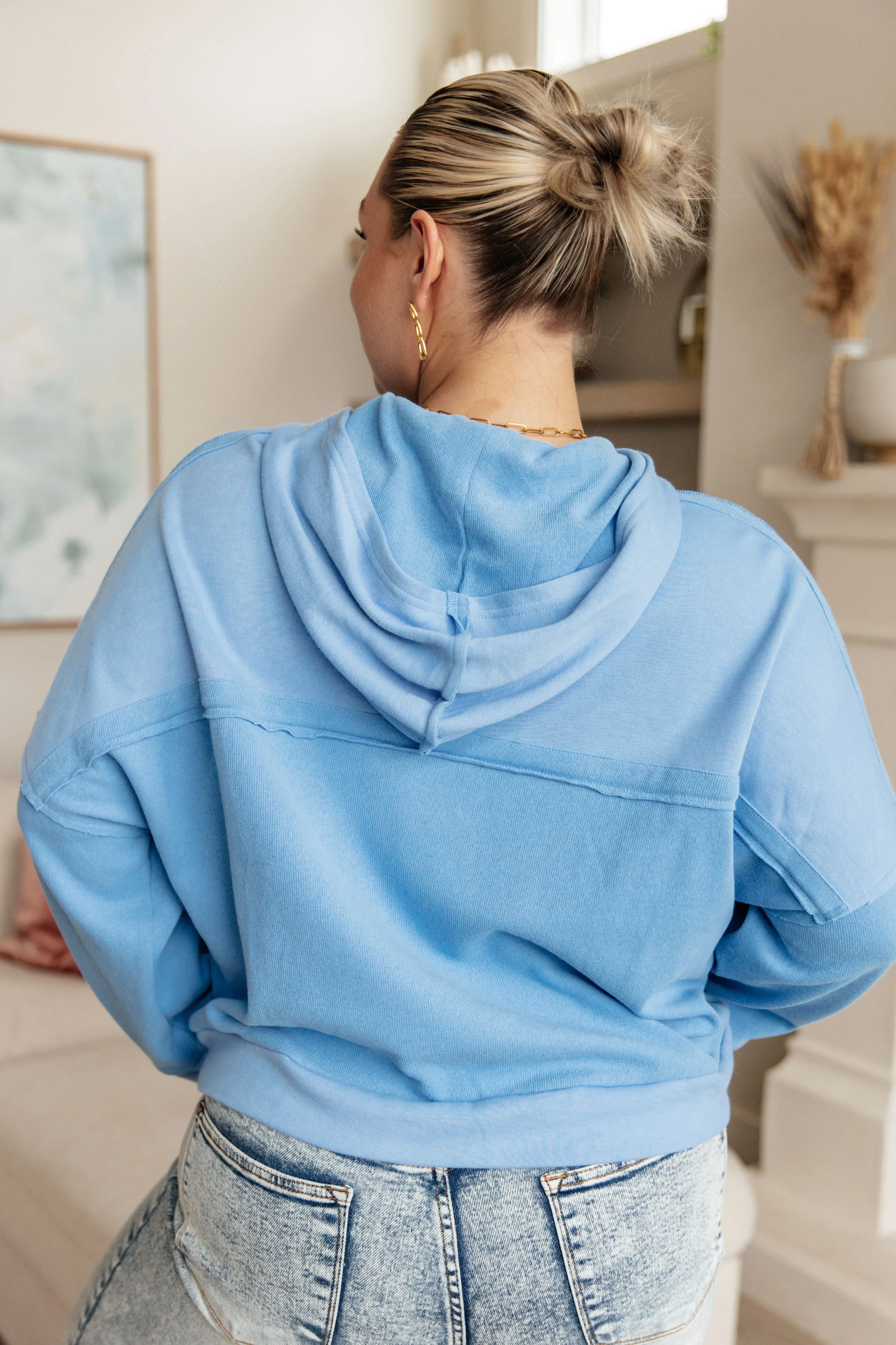 Hazel Blues® |  Throwback Heartthrob Hoodie in Sky