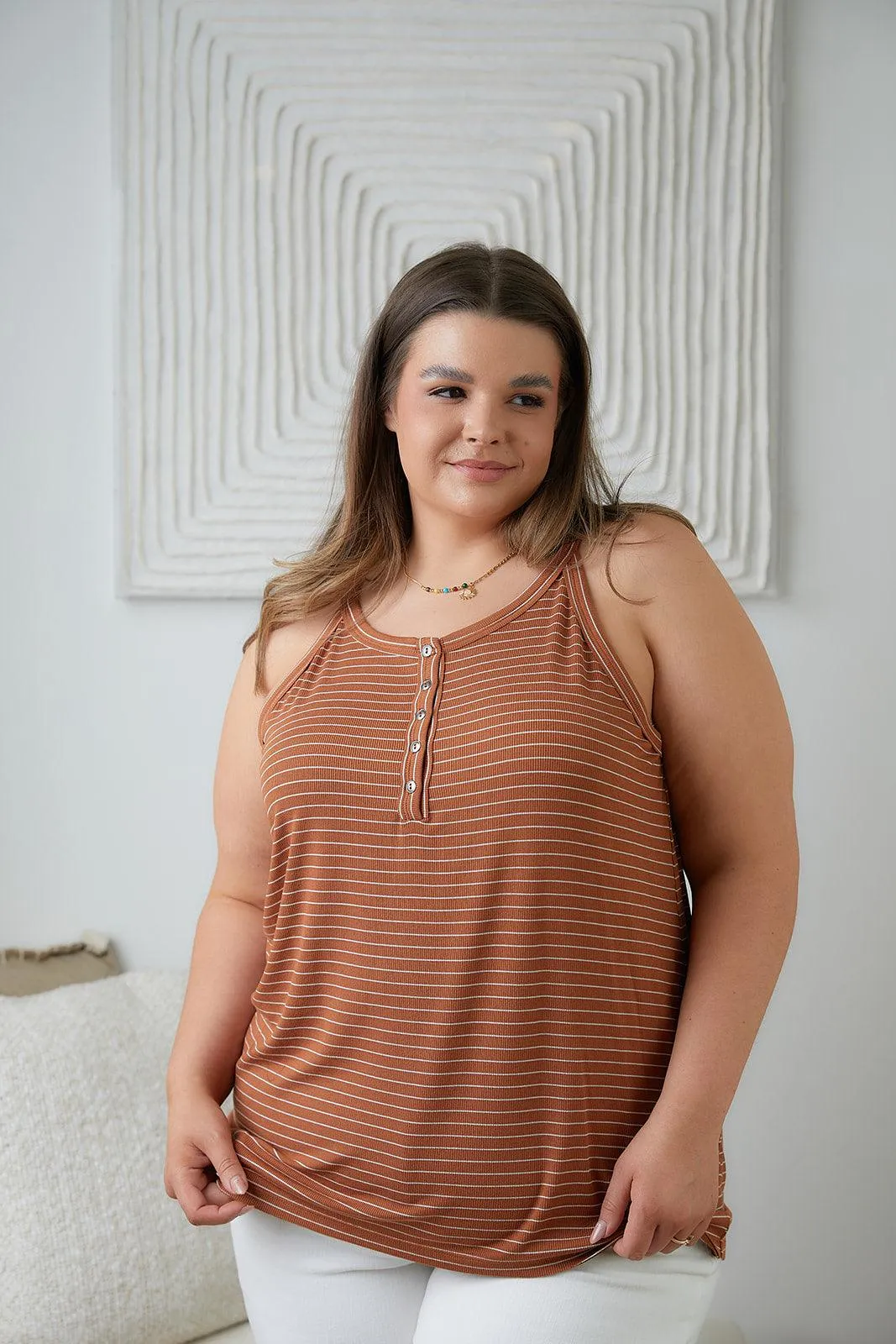 Hazel Blues® |  Tip Me Off Striped Tank