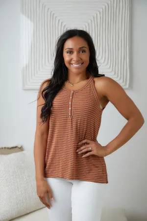 Hazel Blues® |  Tip Me Off Striped Tank