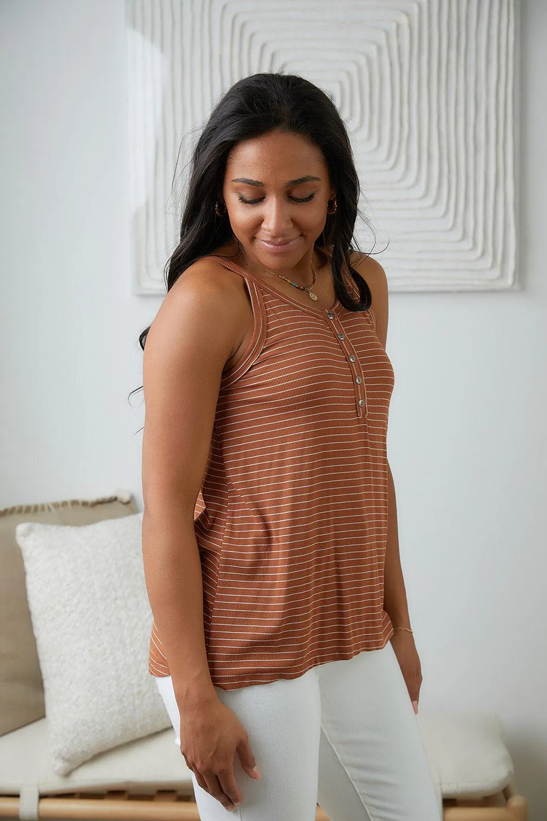 Hazel Blues® |  Tip Me Off Striped Tank