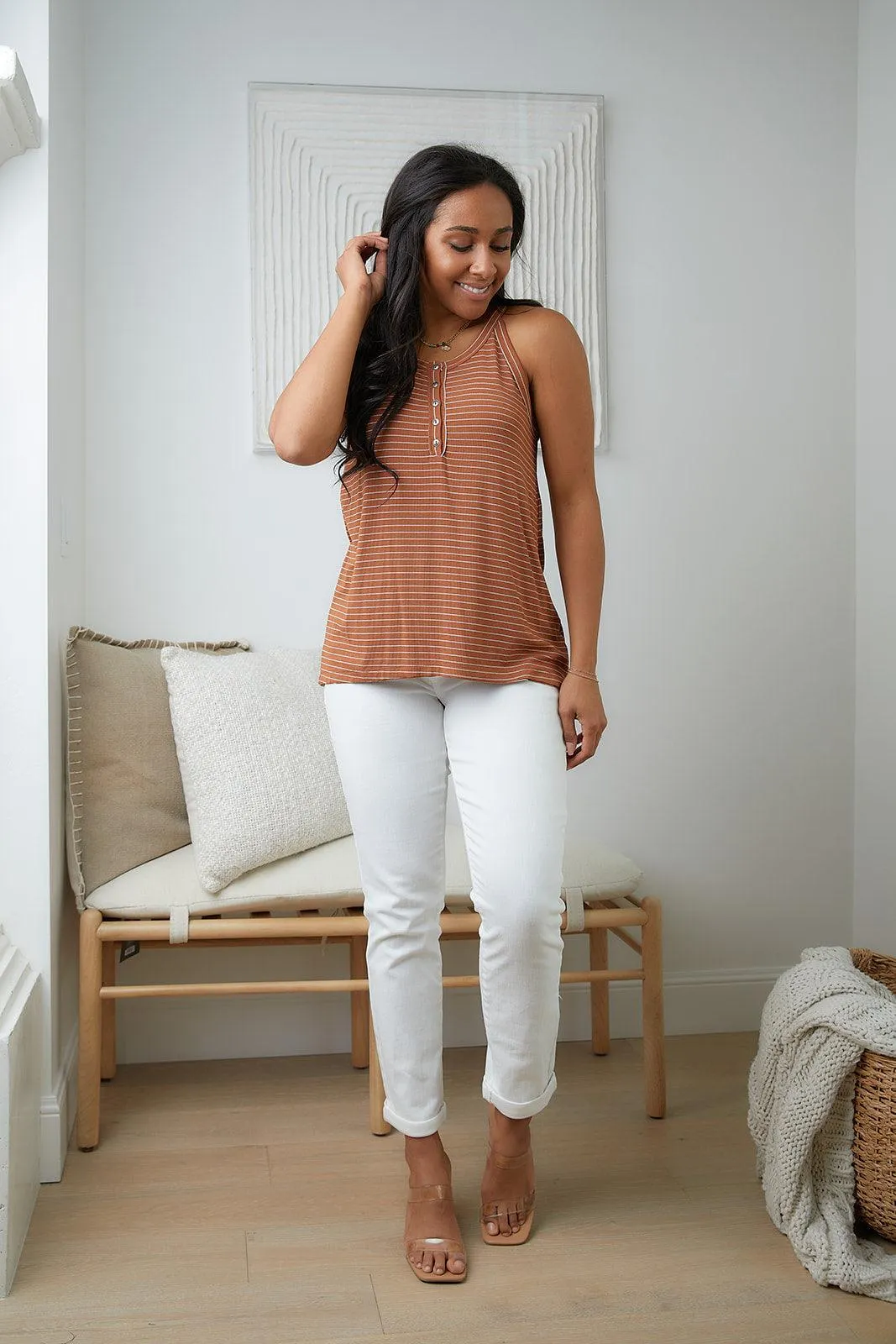 Hazel Blues® |  Tip Me Off Striped Tank