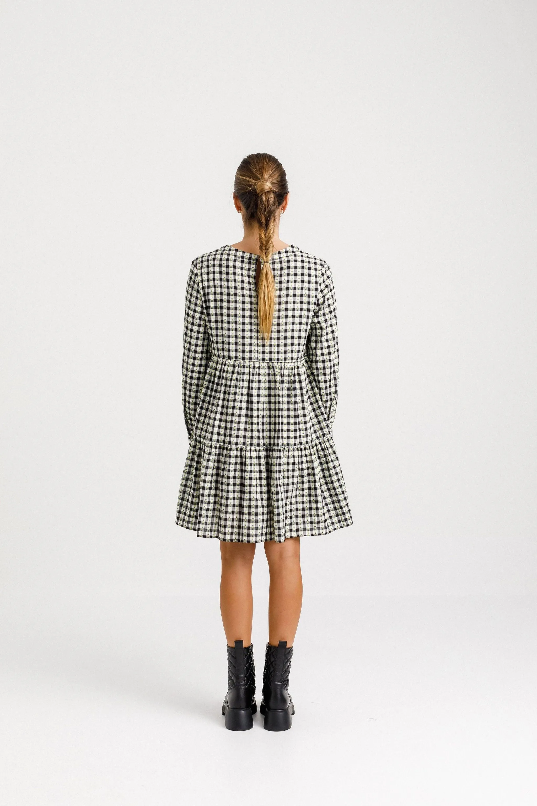 HEARTBREAK DRESS - CHECK VINES