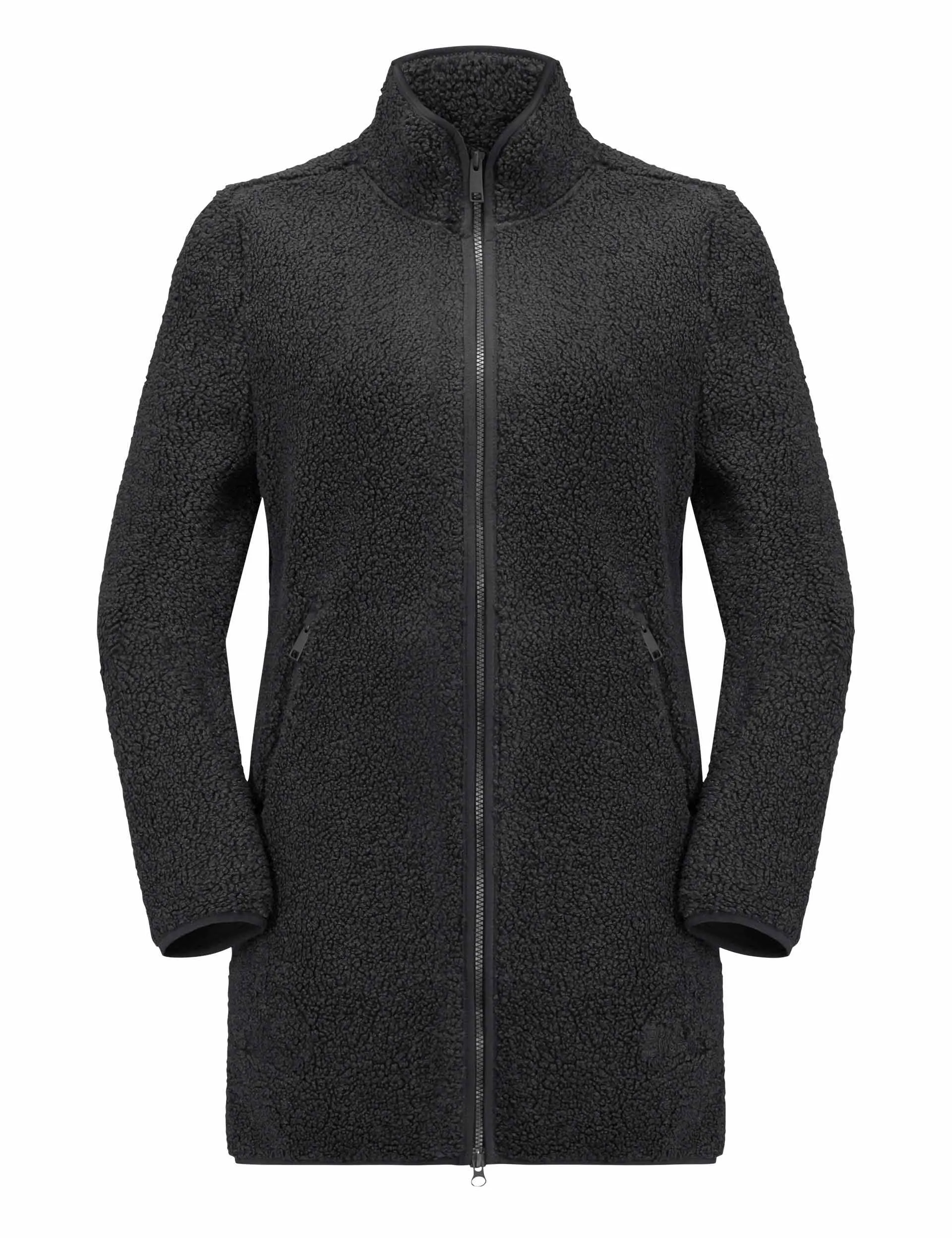 High Curl Coat - Black
