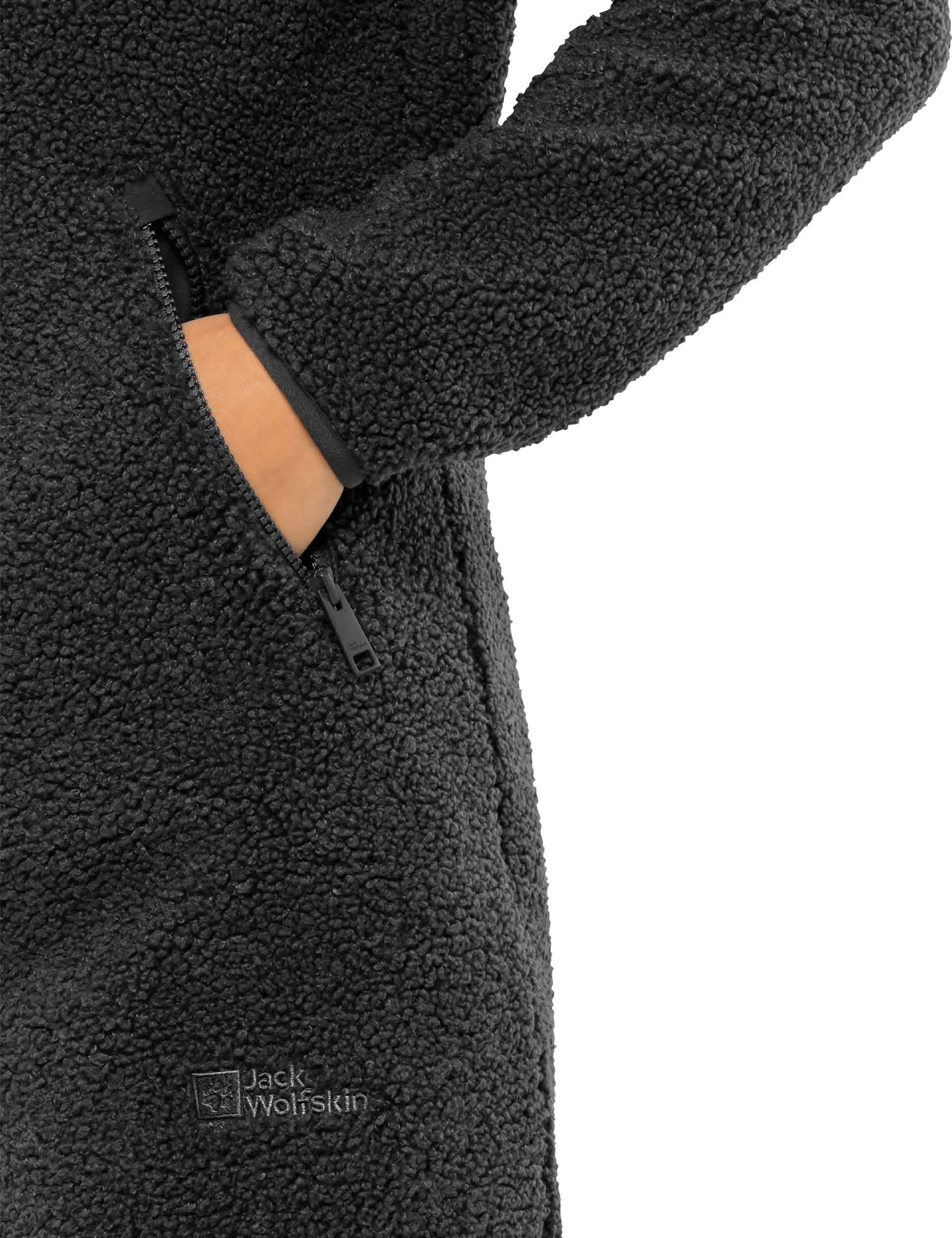 High Curl Coat - Black