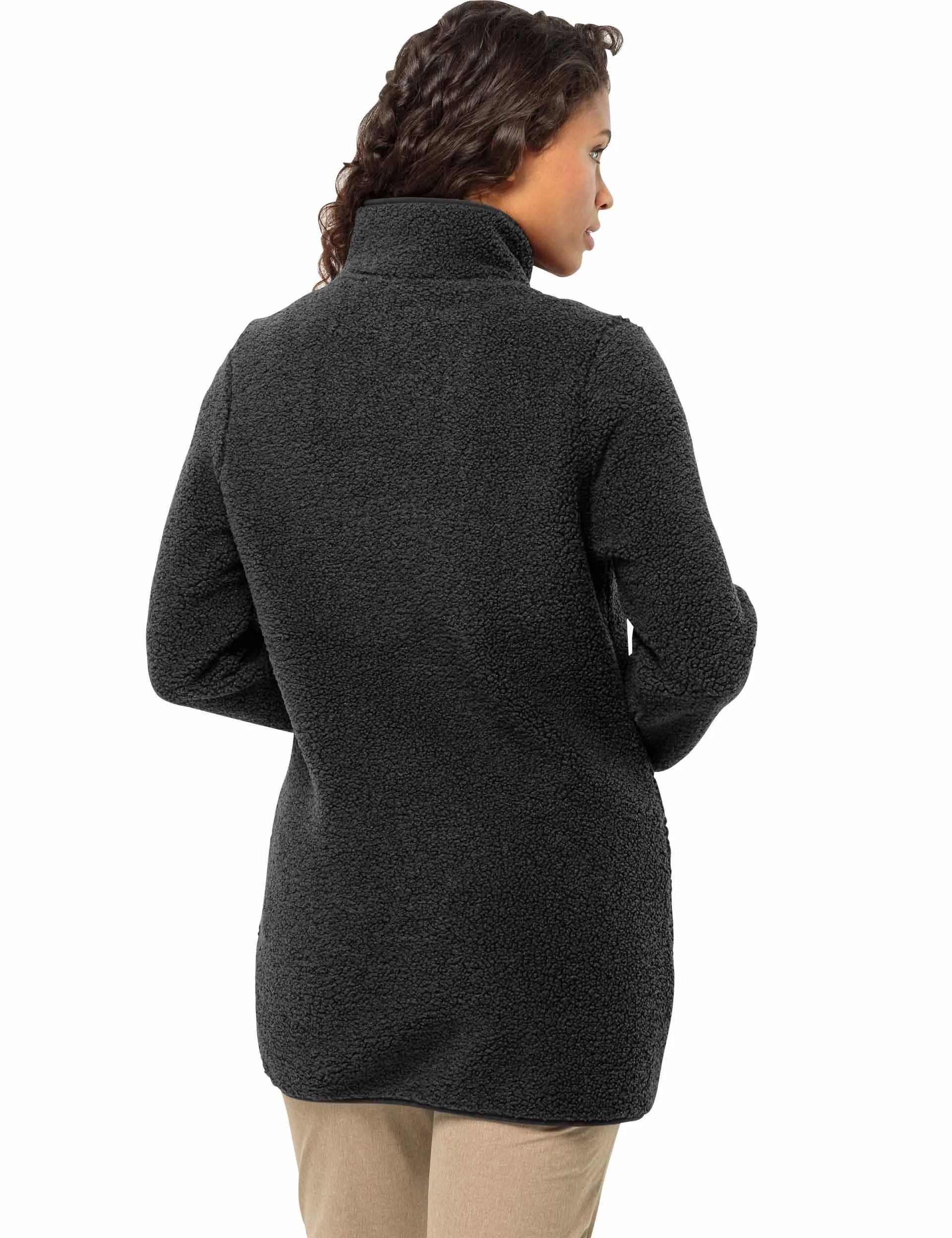 High Curl Coat - Black
