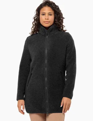 High Curl Coat - Black
