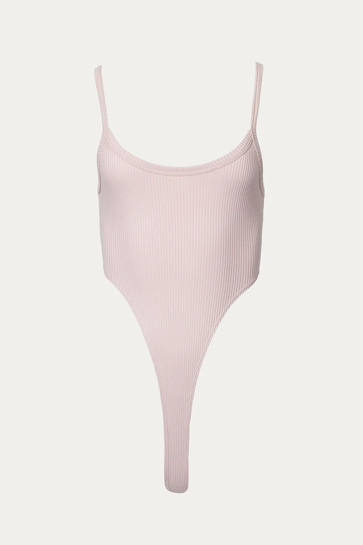HIGH-LEG RIBBED KNIT BODYSUIT