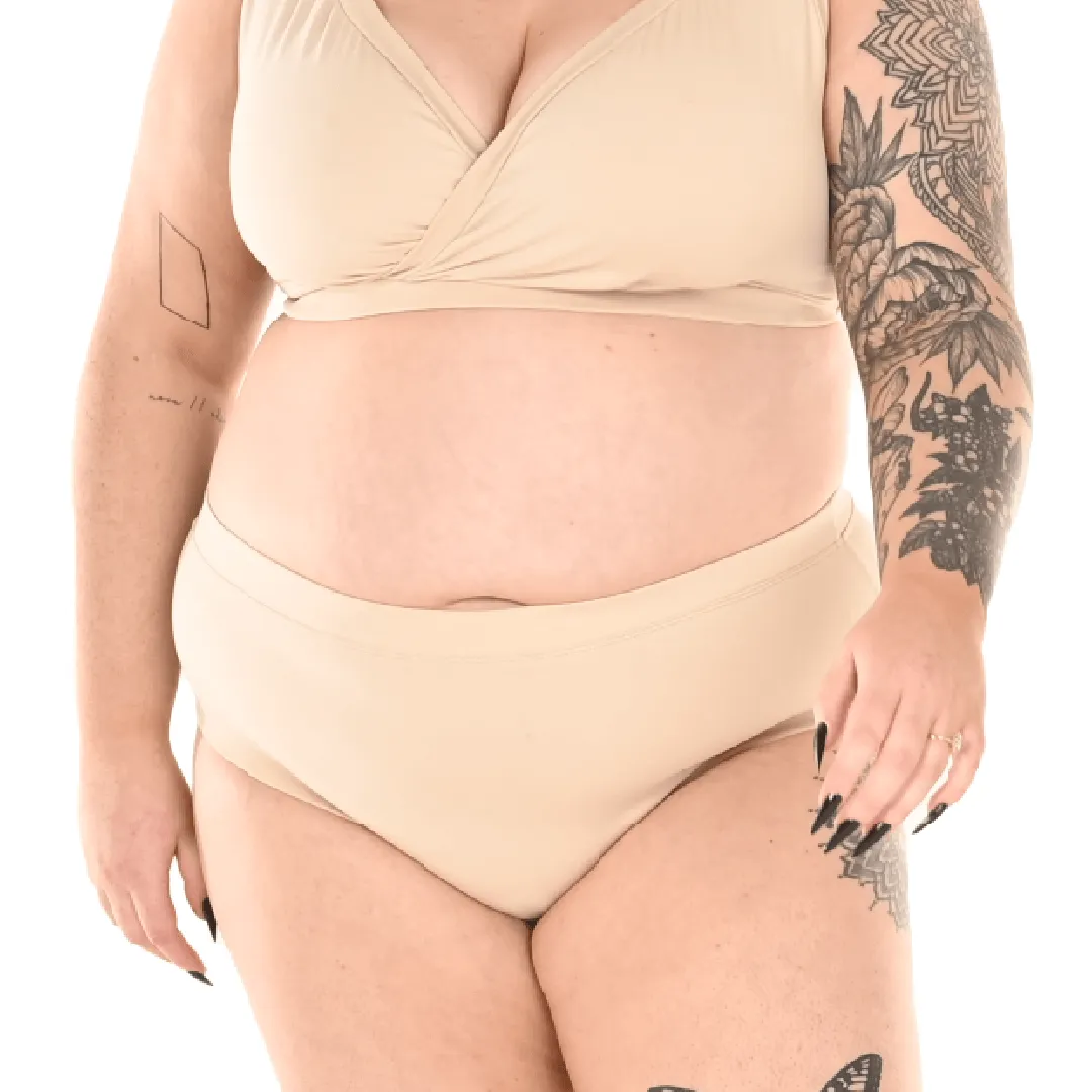 High Rise Briefs - Nude Three