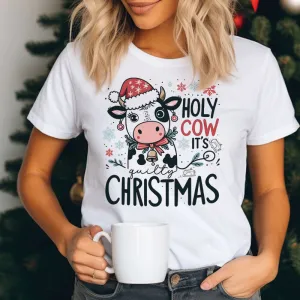Holy Cow It's Quilty Christmas T-Shirt