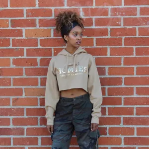 HOMIÉS GOLD FOIL CROPPED HOODIE