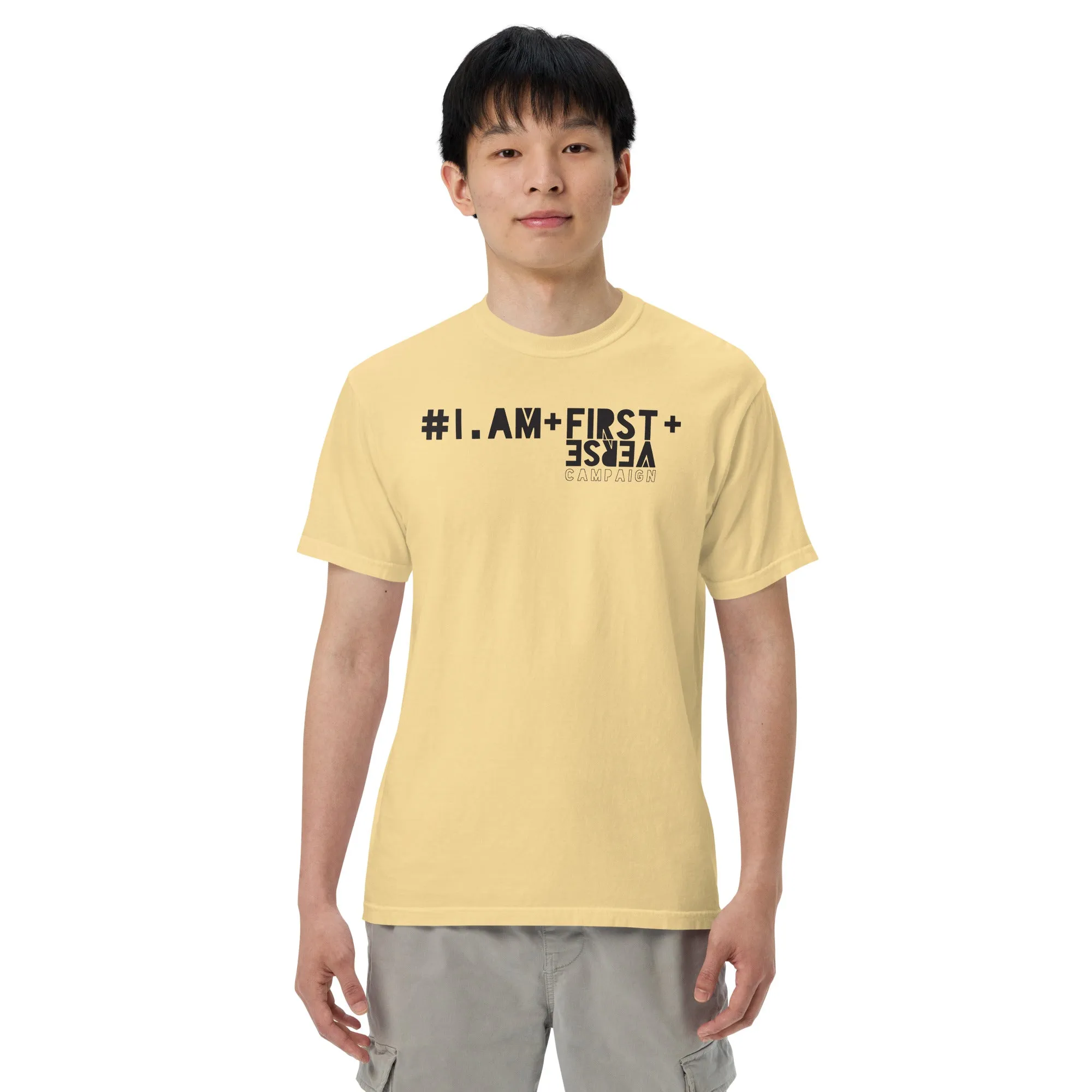 I AM First Verse Men’s garment-dyed heavyweight t-shirt