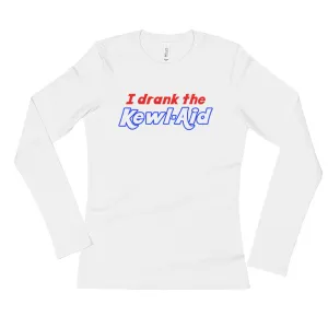 I Drank the Kewl Aid Fitted Long Sleeve Shirt