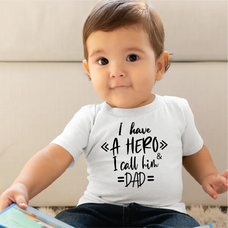 I have a Hero and I call him Dad Matching T-shirts for daddy son daughter