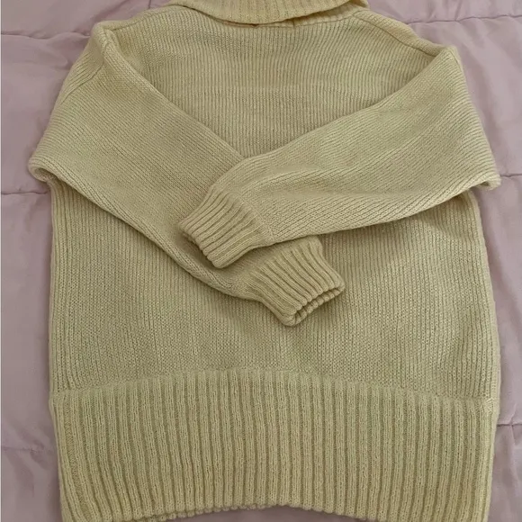 I.B. Diffusion cream wool mohair blend oversized chunky shawl collar cardigan S
