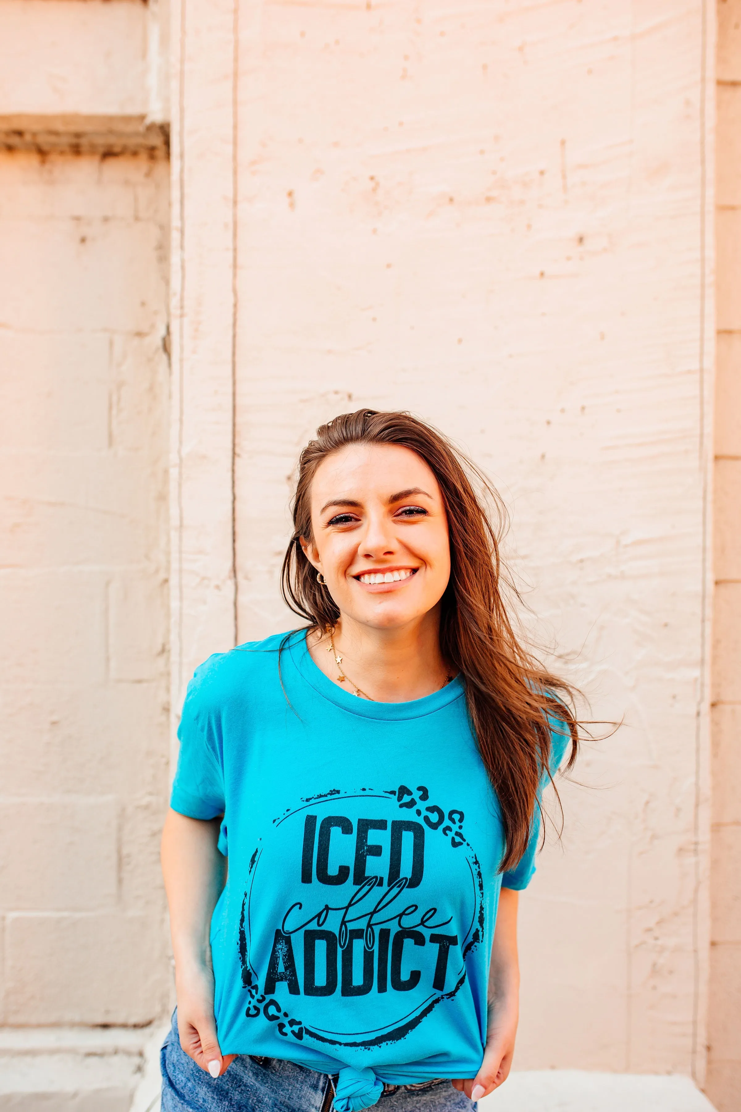 Iced Coffee Addict © Unisex Top (Black)