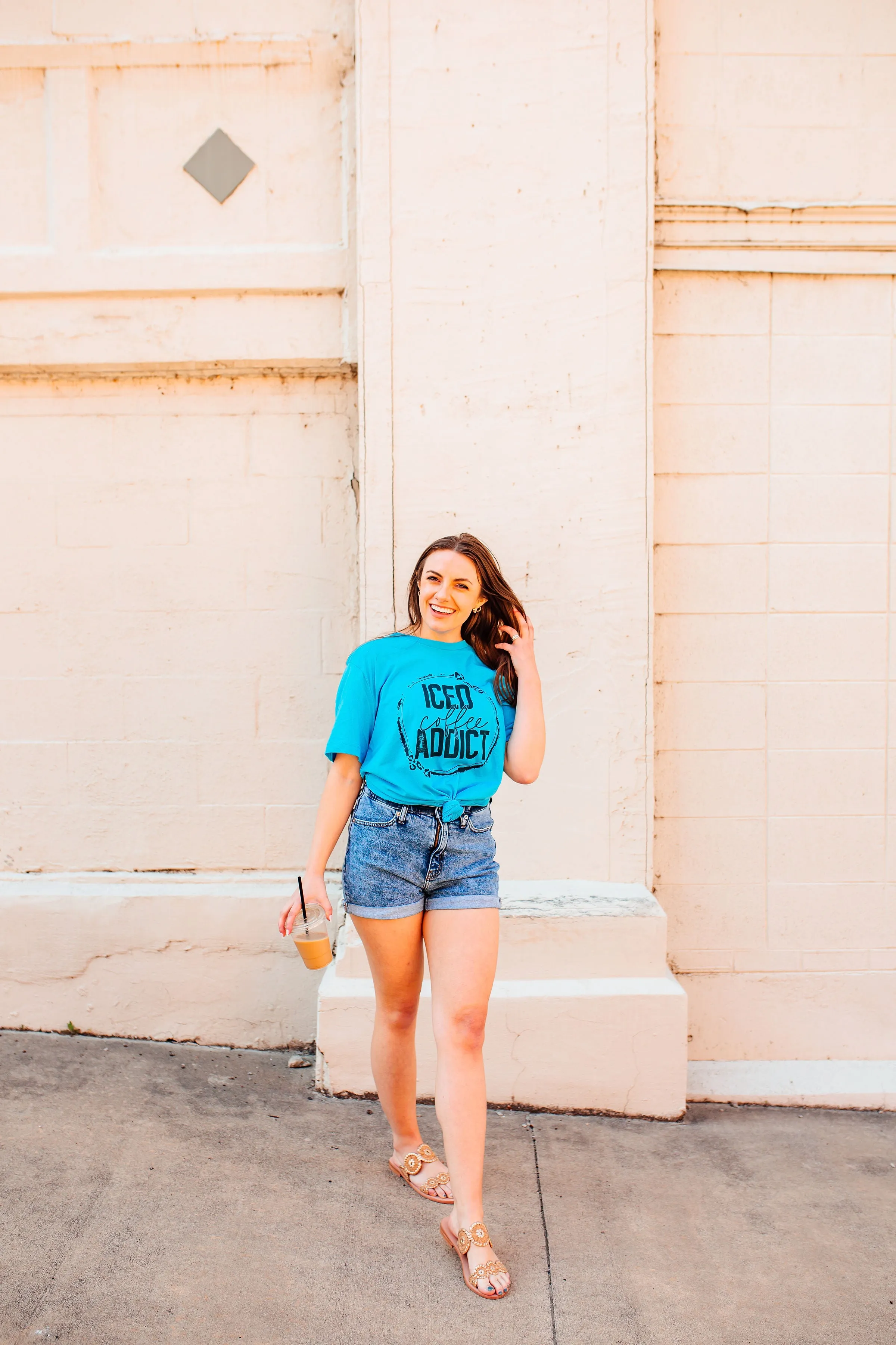 Iced Coffee Addict © Unisex Top (Black)