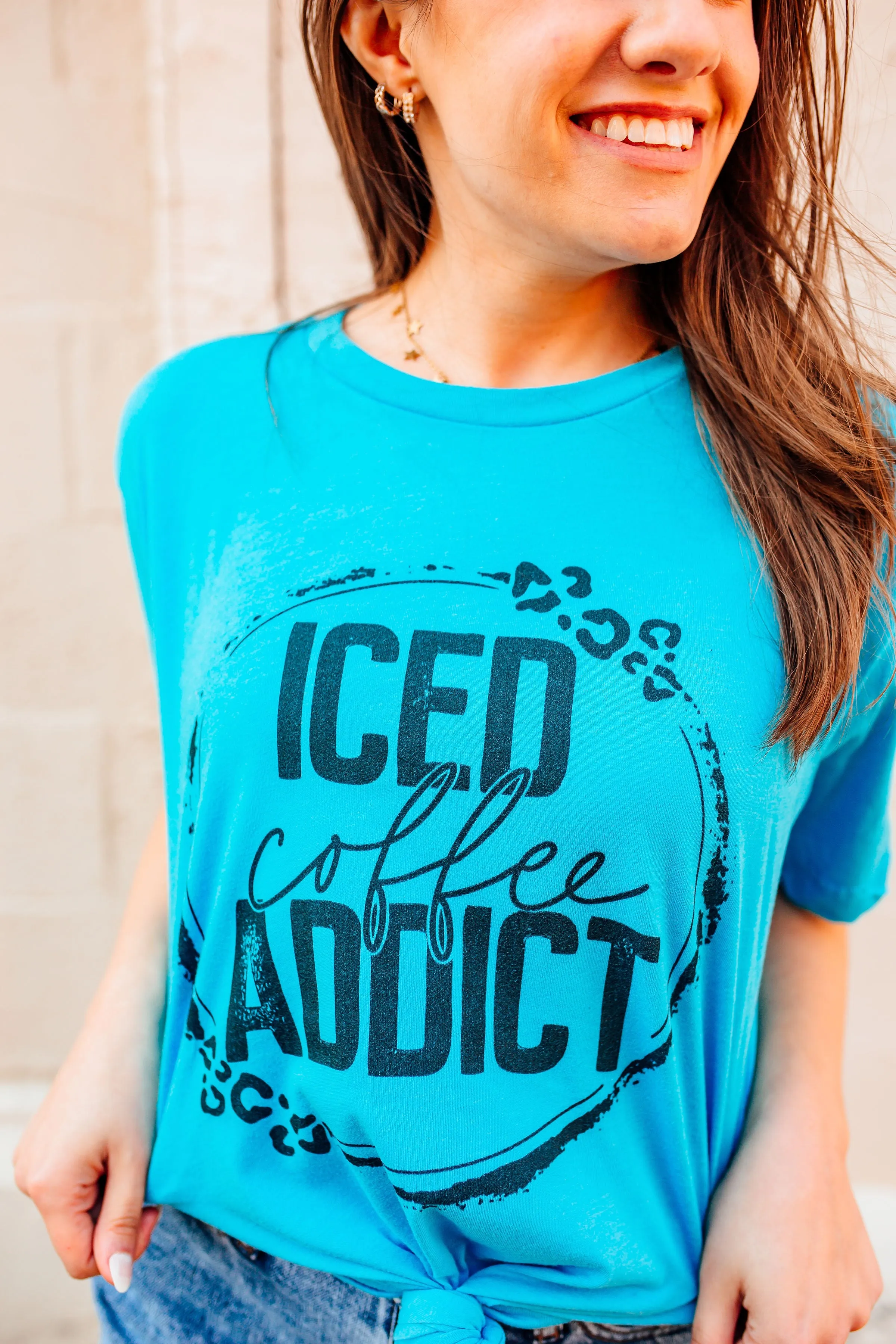 Iced Coffee Addict © Unisex Top (Black)
