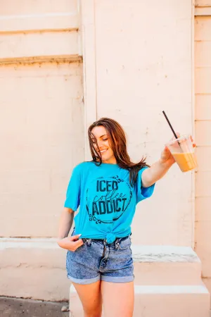 Iced Coffee Addict © Unisex Top (Black)