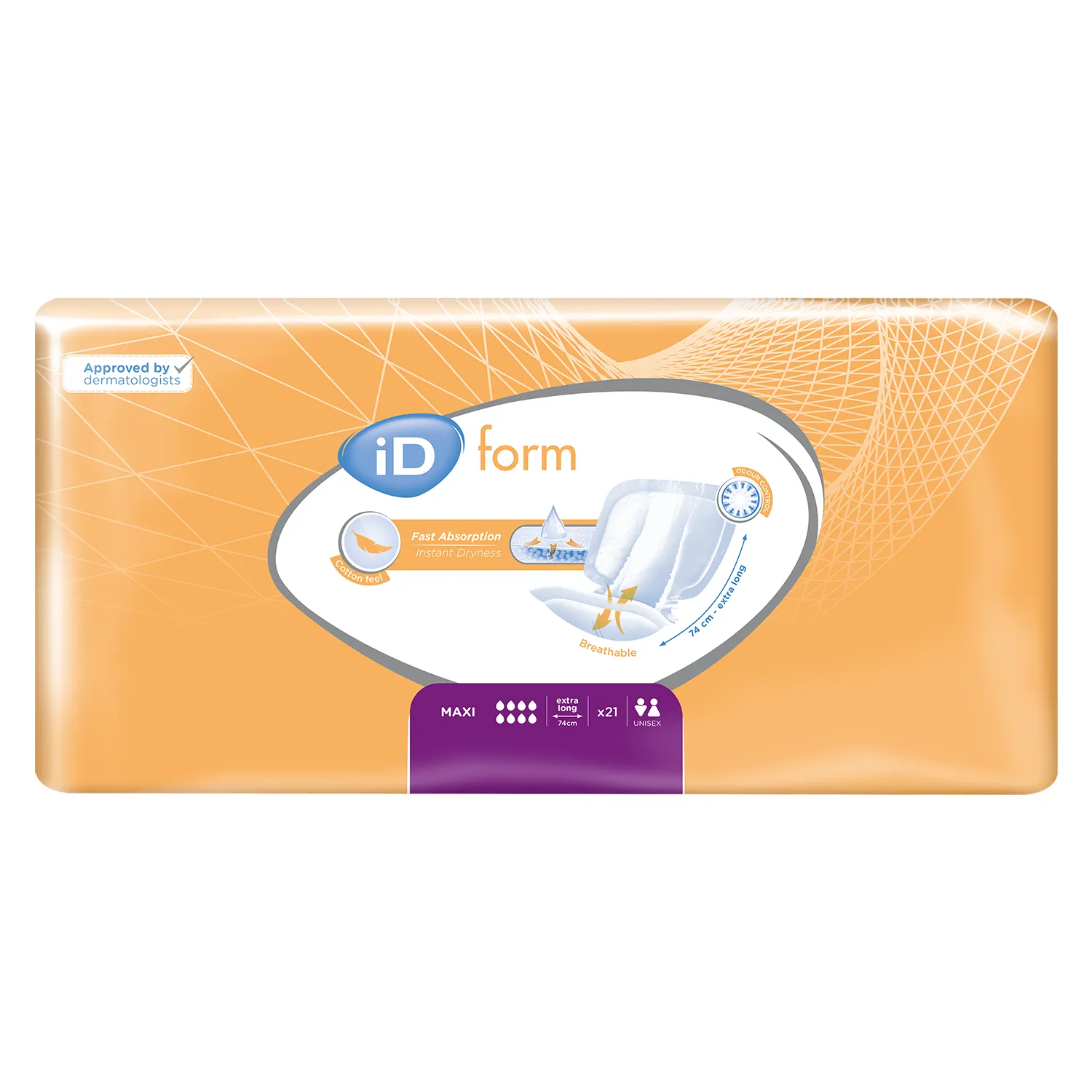 iD Form Maxi | Extra Long | Case of 4 Packs (21 Pieces / Pack)