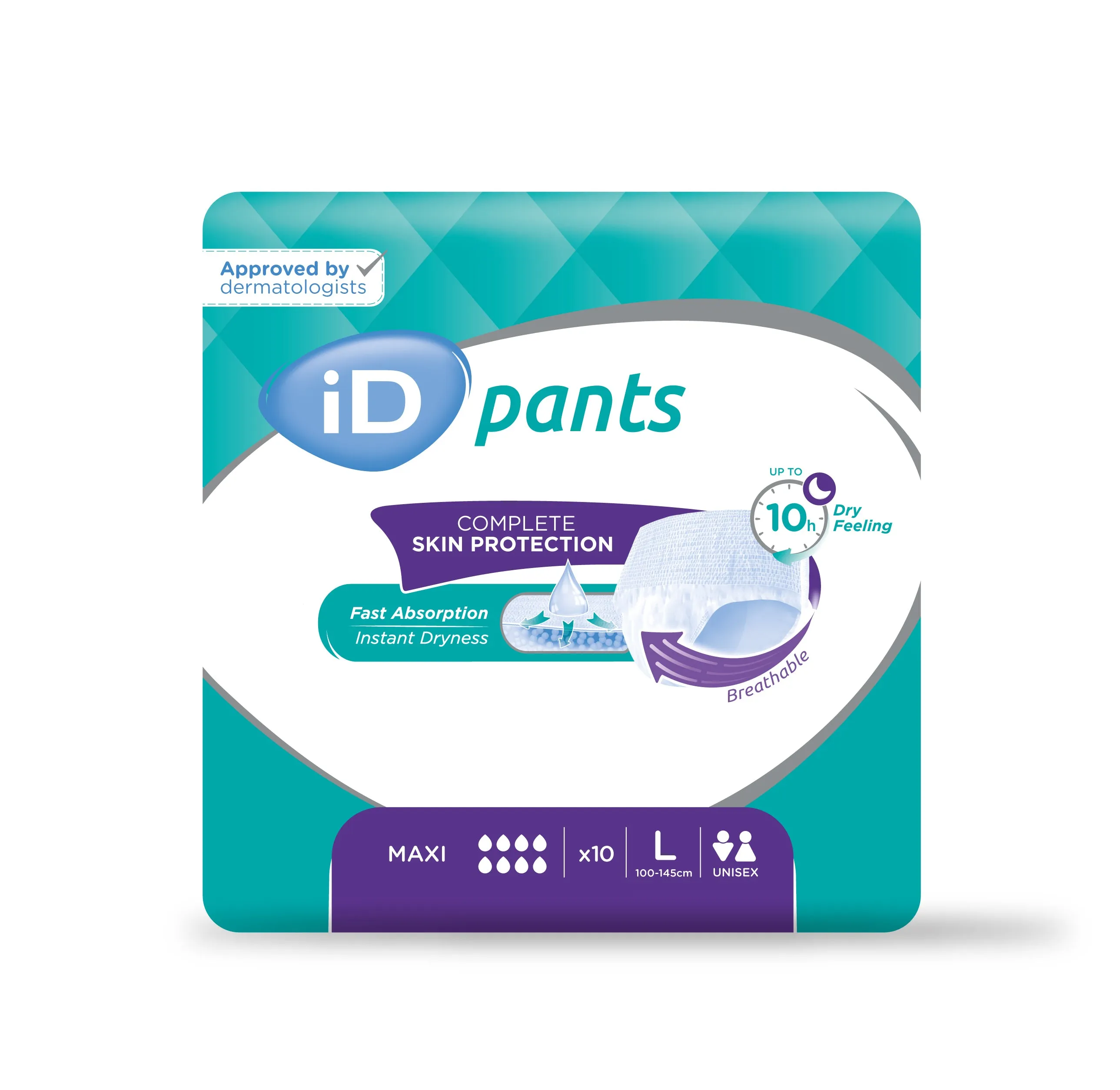 iD Pants Maxi | Large | Case of 8 Pack (10 Pieces / Pack)