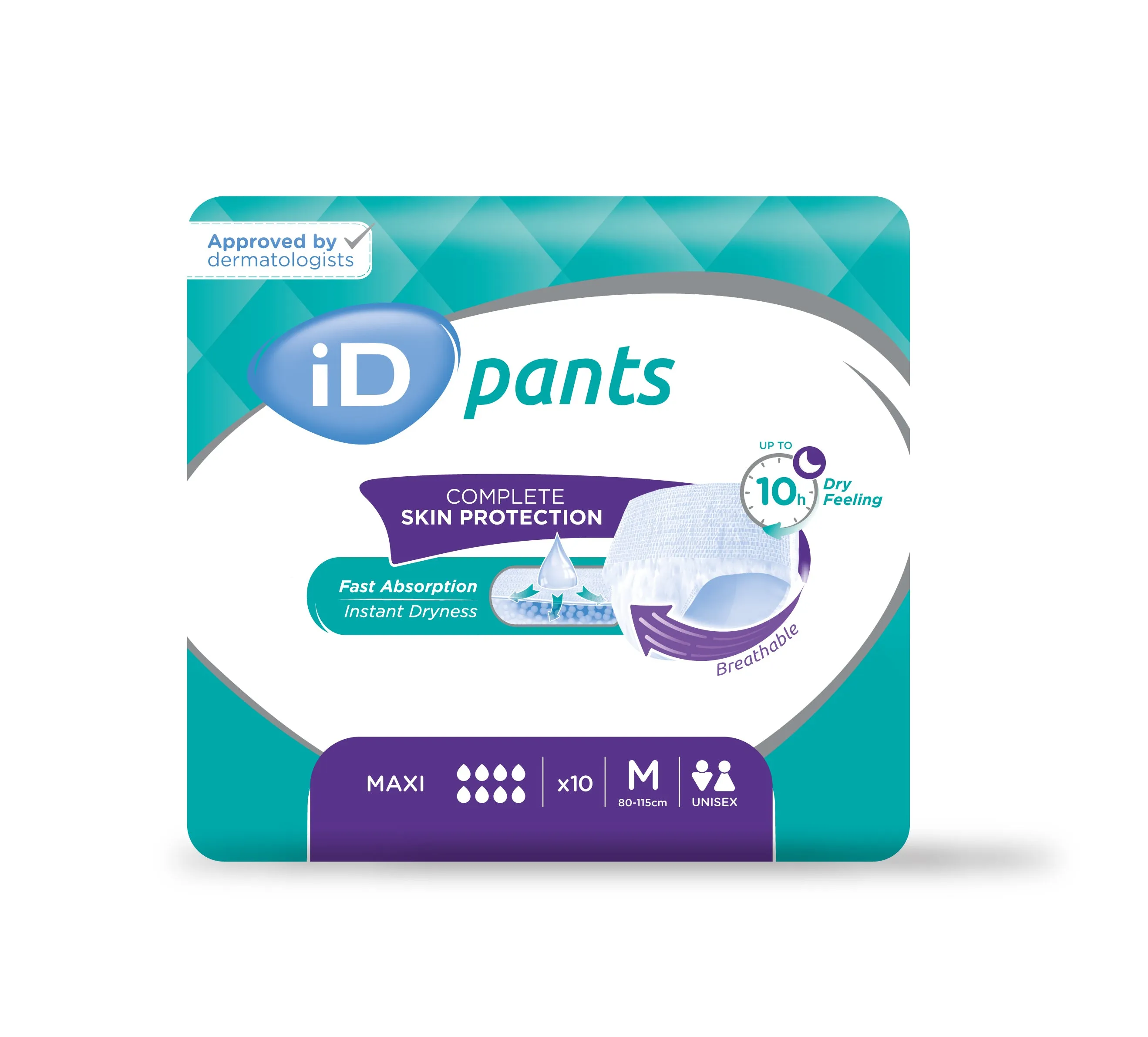iD Pants Maxi | Medium | Case of 8 Packs (10 Pieces / Pack)