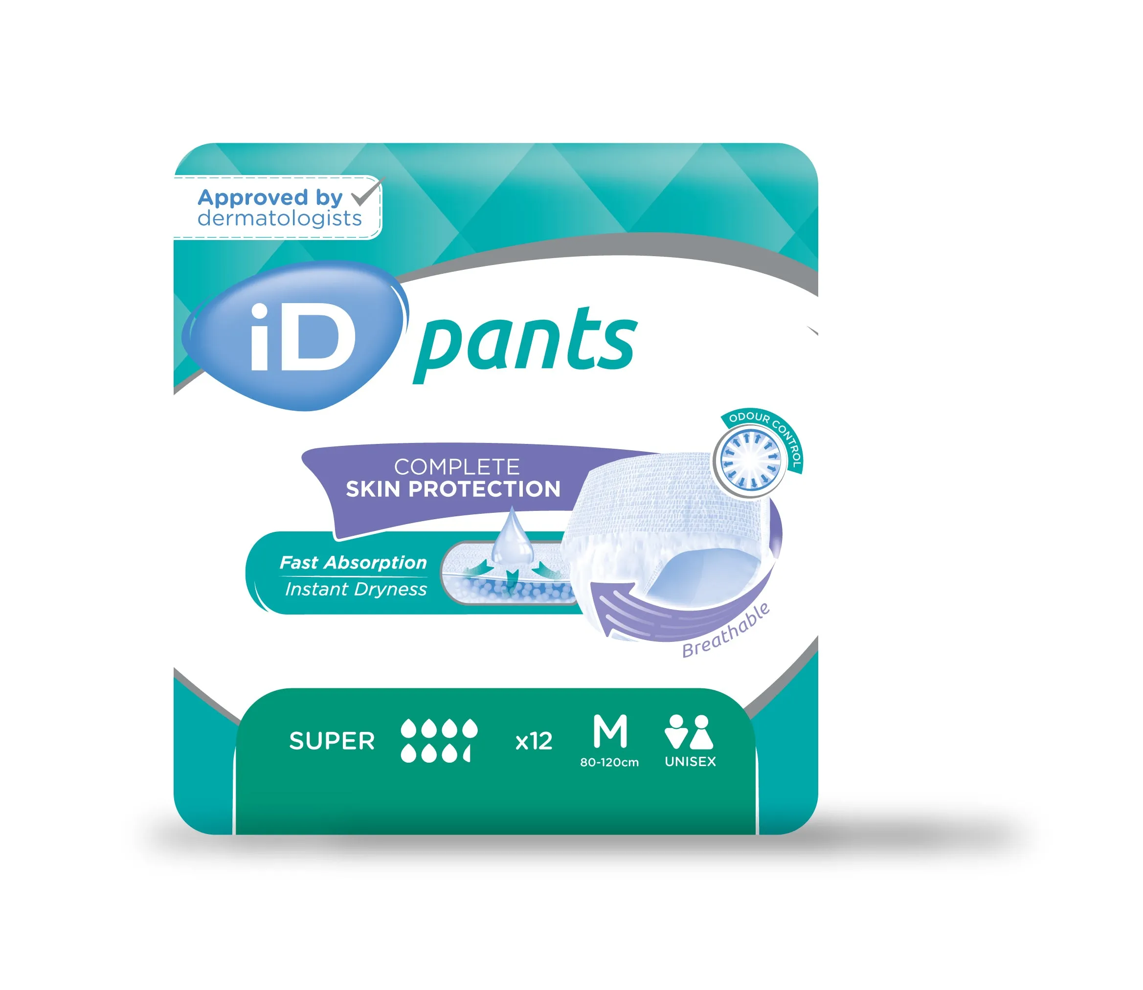 iD Pants Super | Medium | Case of 6 Packs (12 Pieces / Pack)
