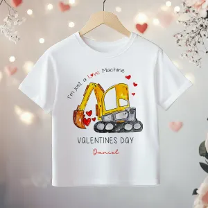 I'm Just a Love Machine Valentines Personalised Toddler & Kids T Shirt
