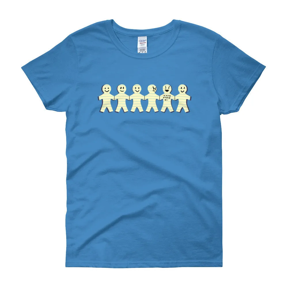 I'm with Stupid Fitted T-shirt