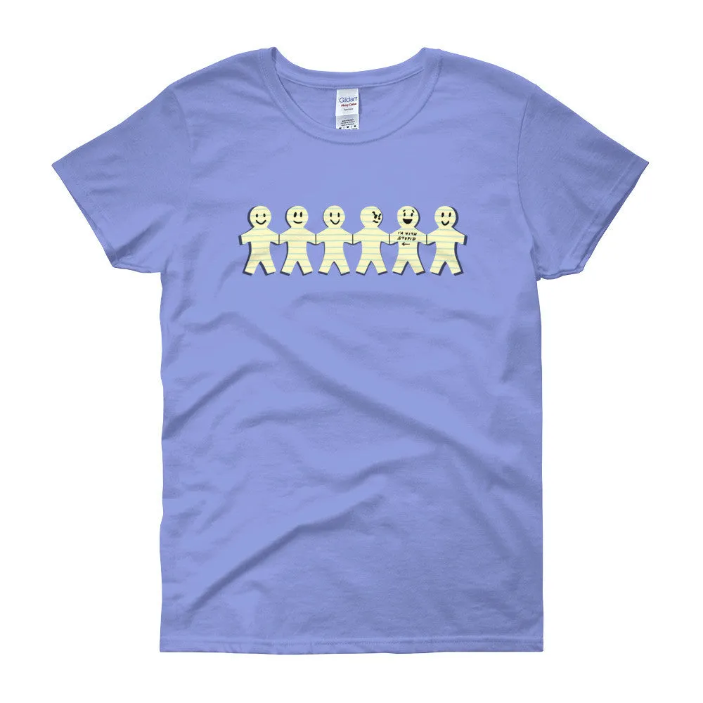 I'm with Stupid Fitted T-shirt