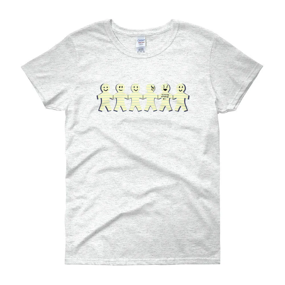 I'm with Stupid Fitted T-shirt
