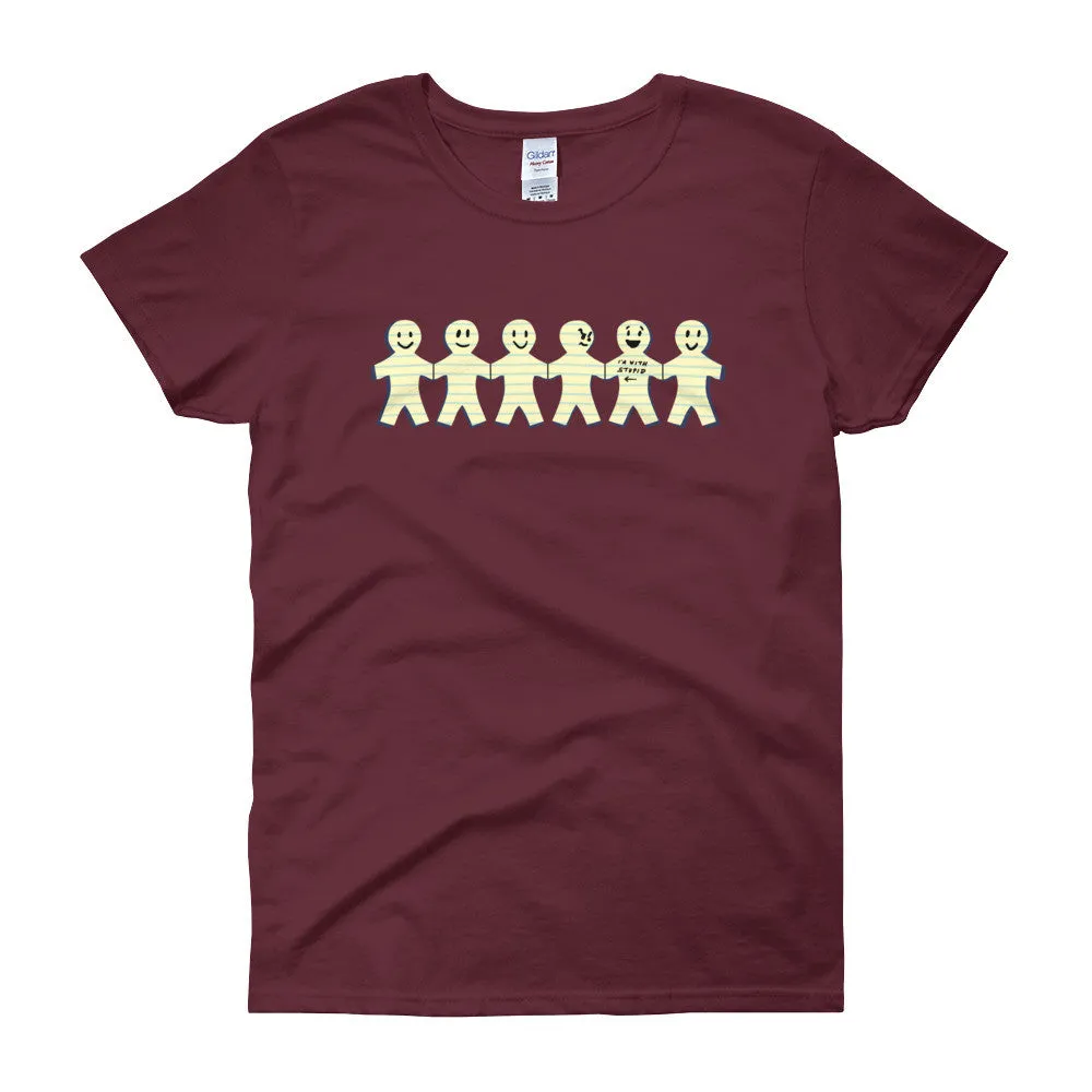 I'm with Stupid Fitted T-shirt