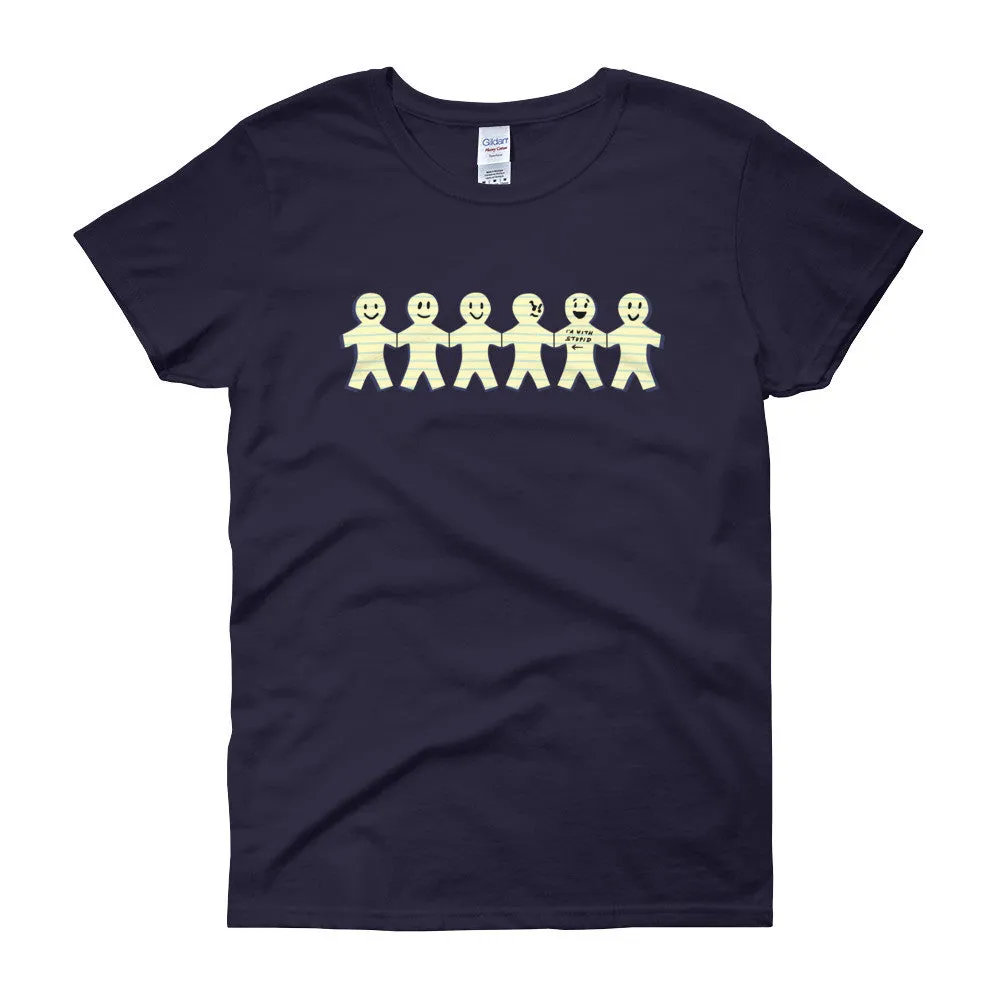 I'm with Stupid Fitted T-shirt