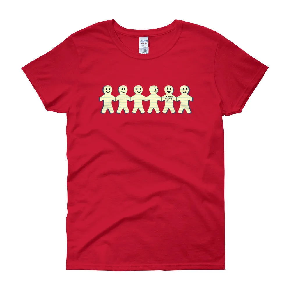 I'm with Stupid Fitted T-shirt